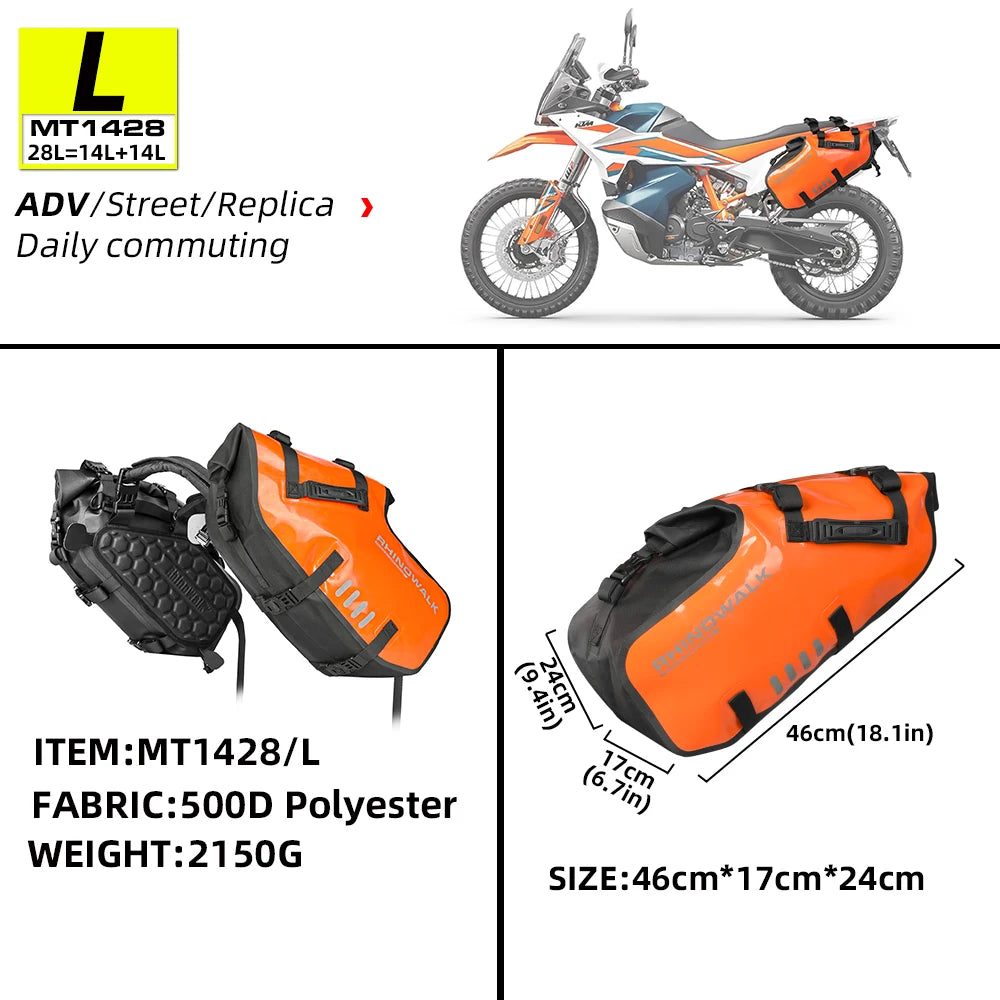 Close-up of Rhinowalk Waterproof Saddle Bag Mounting System