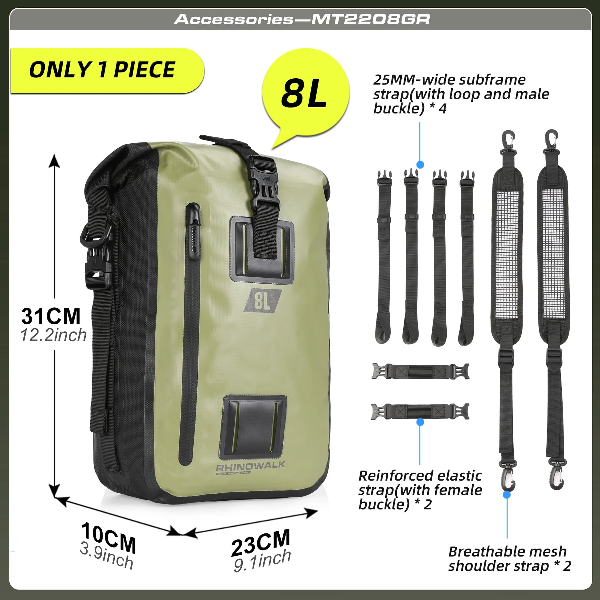 Rhinowalk Waterproof Motorcycle Backpack 8L