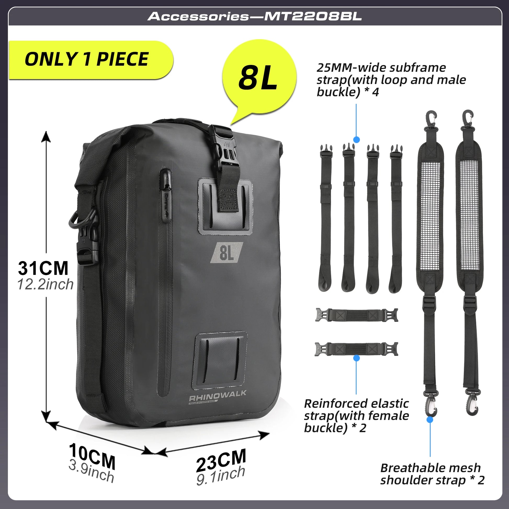 Rhinowalk Waterproof Motorcycle Backpack 8L